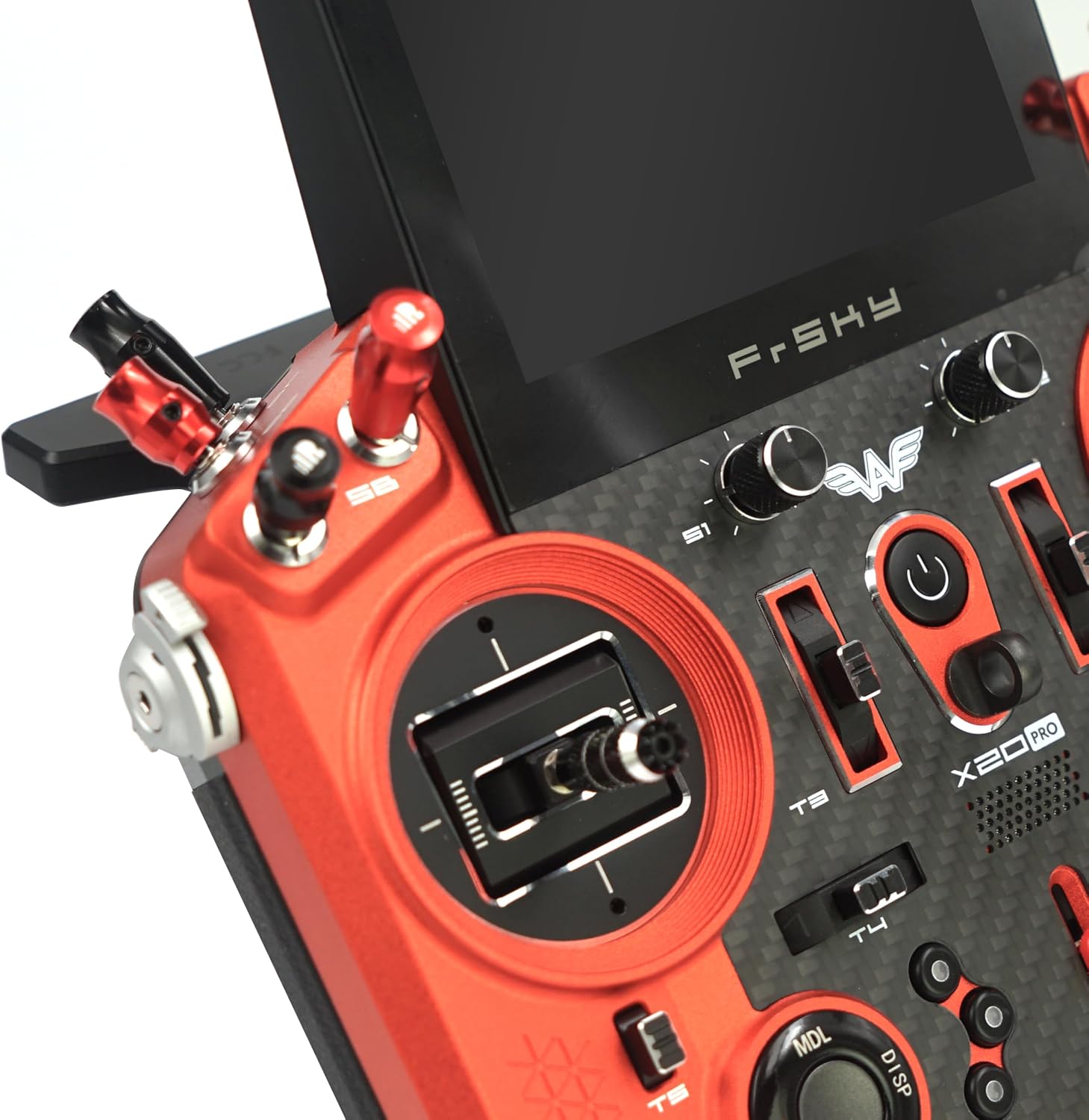 FrSky Tandem X20 PRO AW Radio Transmitter (Orange Red) Ultimate Combo - Includes TD SR18 Receiver, Remote NFC Panel & VANTAC Electric Screwdriver, Dual-Band 24CH Flagship RC Controller System