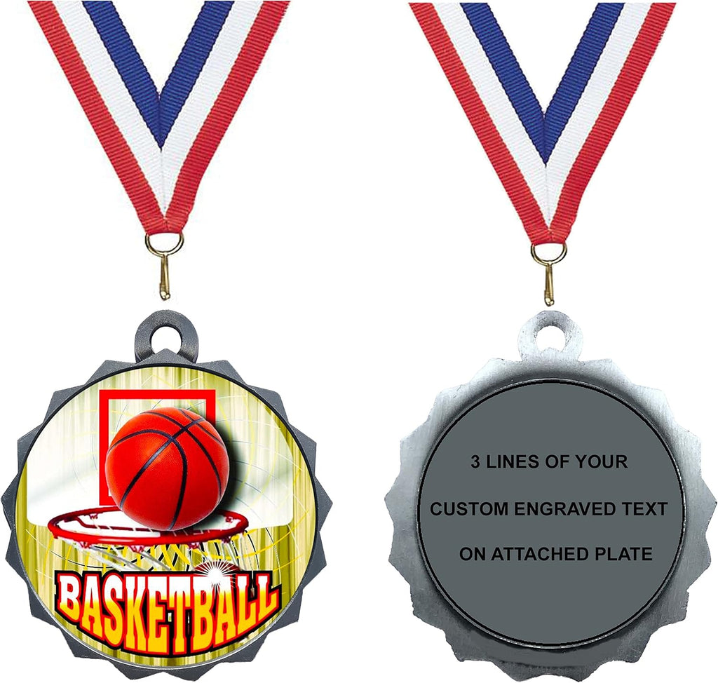 Express Medals Various Styles 1 to 50 Pack Gold Color Engraved 2.25 Inch Basketball Medals Trophy Award Medal Trophies Gift Prize Tournament Champion Team 1st Place First D214FCL412
