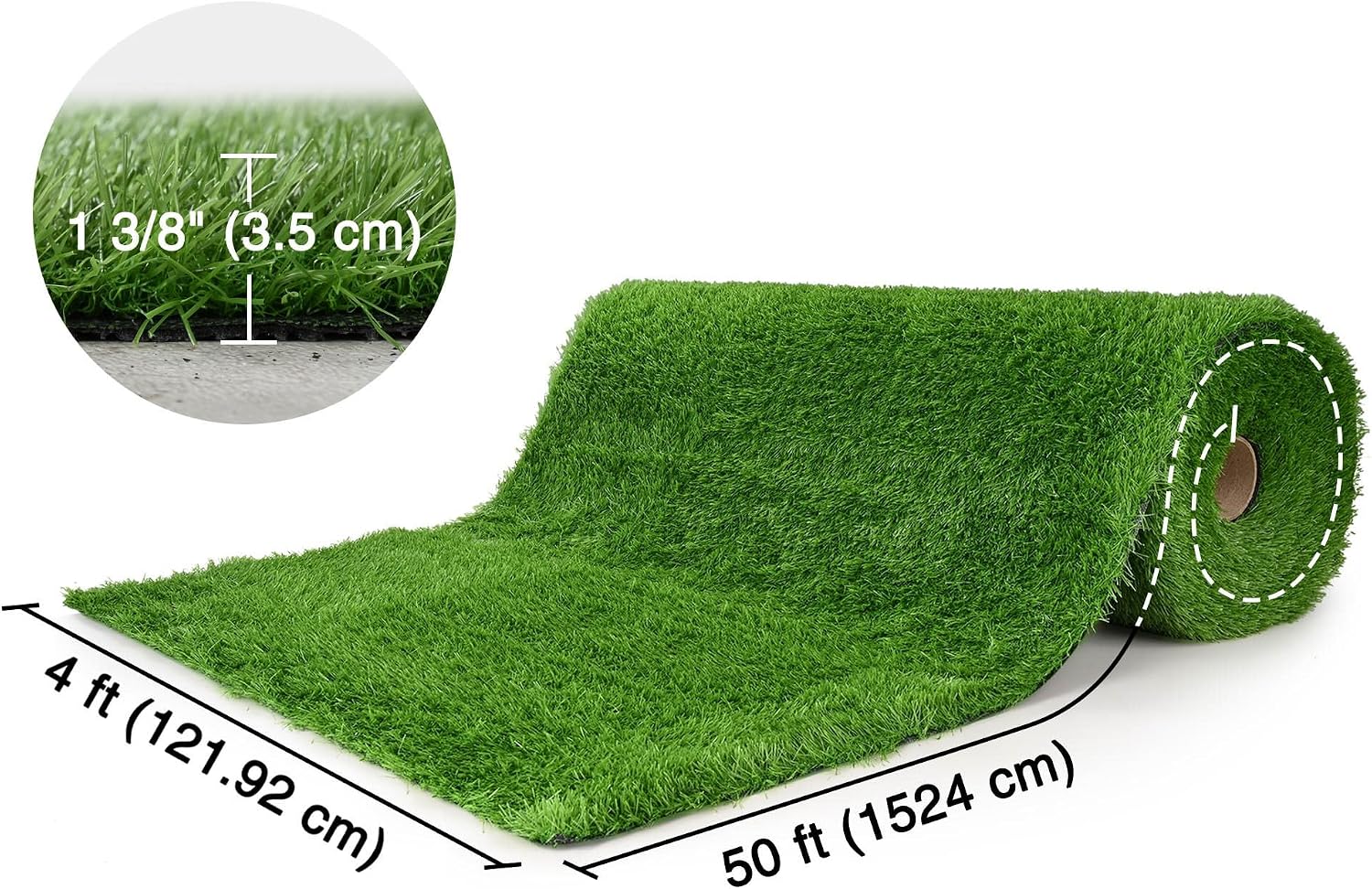 Yescom 4x50' Sled Turf Strips for Gym Artificial Grass Garage Home Exercise-1.38'H