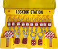 Lockout Tagout Station with Loto Devices, 14 Safety Padlocks, 6 Hasps, 40 Do Not Operate Tags, Lock Out Tag Out Kit Board, OSHA Compliant Industrial Safety Supply