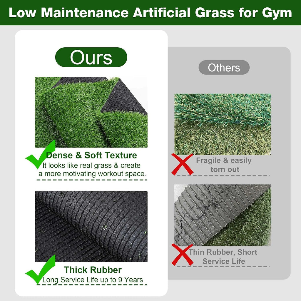Yescom 200 Sq.Ft Gym Turf for Sled 0.8' H Artificial Grass Rug Exercise Mat Outdoor Indoor Weight Sled Push Pull Sport Training Flooring, 50'x4'