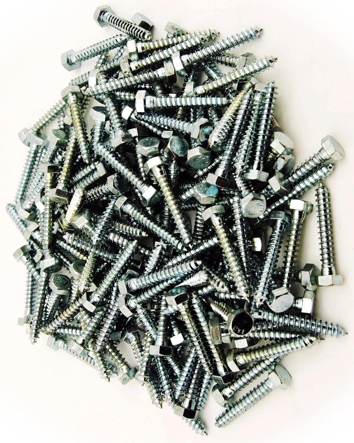 New Pack of (300) Hex Head 5/16 x 2' Lag Bolts Zinc Plate Wood Screws Multi-Purpose Comprehensive Hardware Fastener Assortment Kit MoPNEM03497