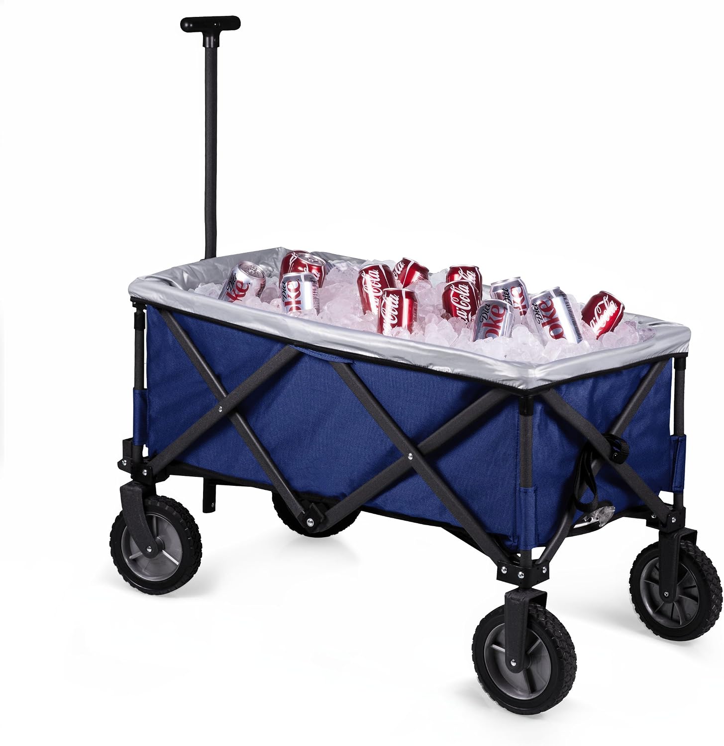 PICNIC TIME Brand Adventure Wagon Elite Folding Wagon With Table Top Lid & Soft Cooler Liner