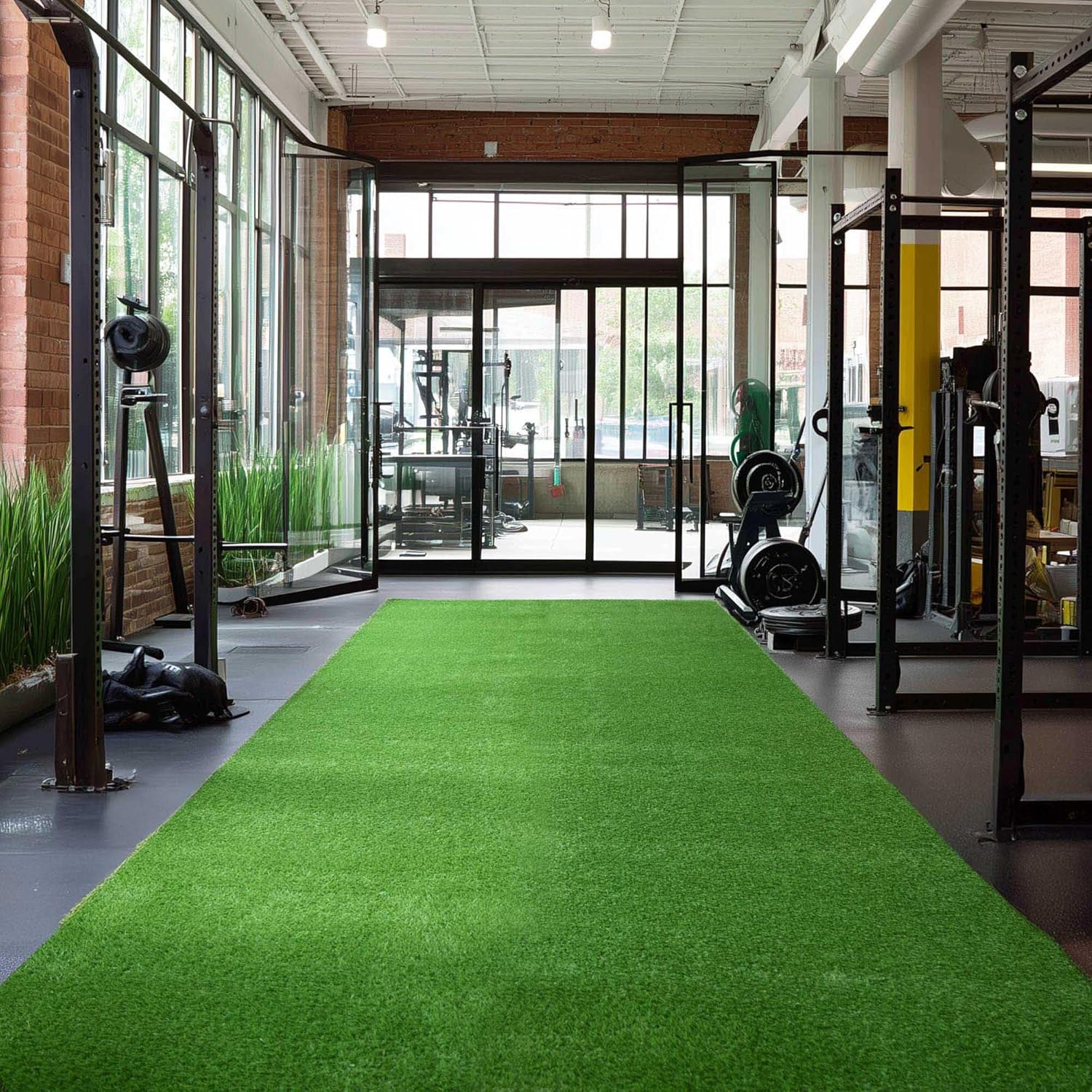 Yescom Sports Sled Strips Turf Gym Turf Flooring for Weight Sled Push Gym Equipment Outdoor Indoor Use 33'x3'(100 Sq.Ft) 1.38' H