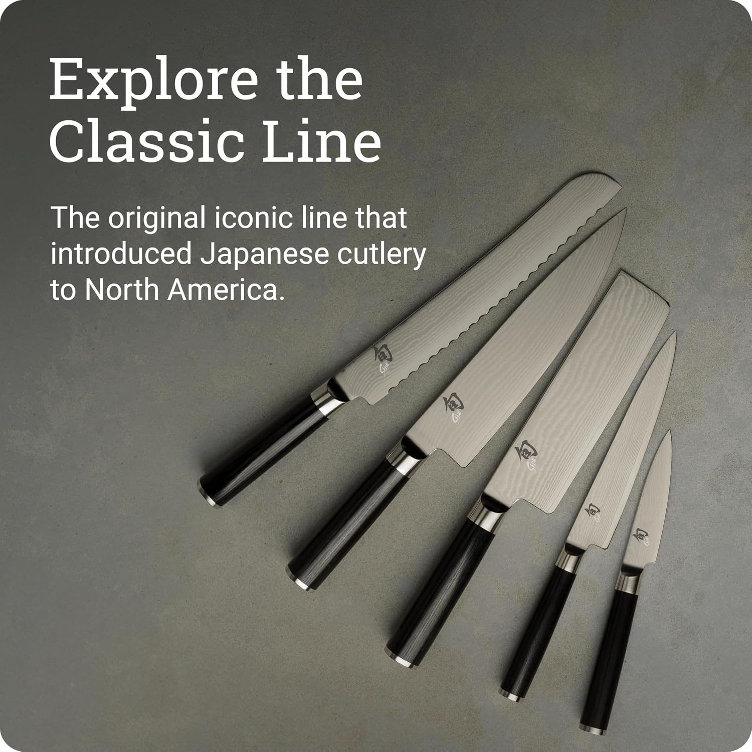 Shun Classic 7' Master Serrated Utility Knife, Handcrafted Japanese Knife, VG-MAX Core with Damascus Stainless Steel Cladding, Pakkawood Handle, Precision and Sharpness for Professional and Home Chefs