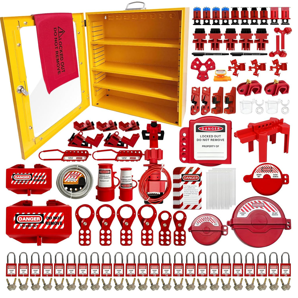 Lockout Tagout Station, Lock Out Tag Out Station Unfilled, Wall Mount Transparent visualisation Loto Kit Board