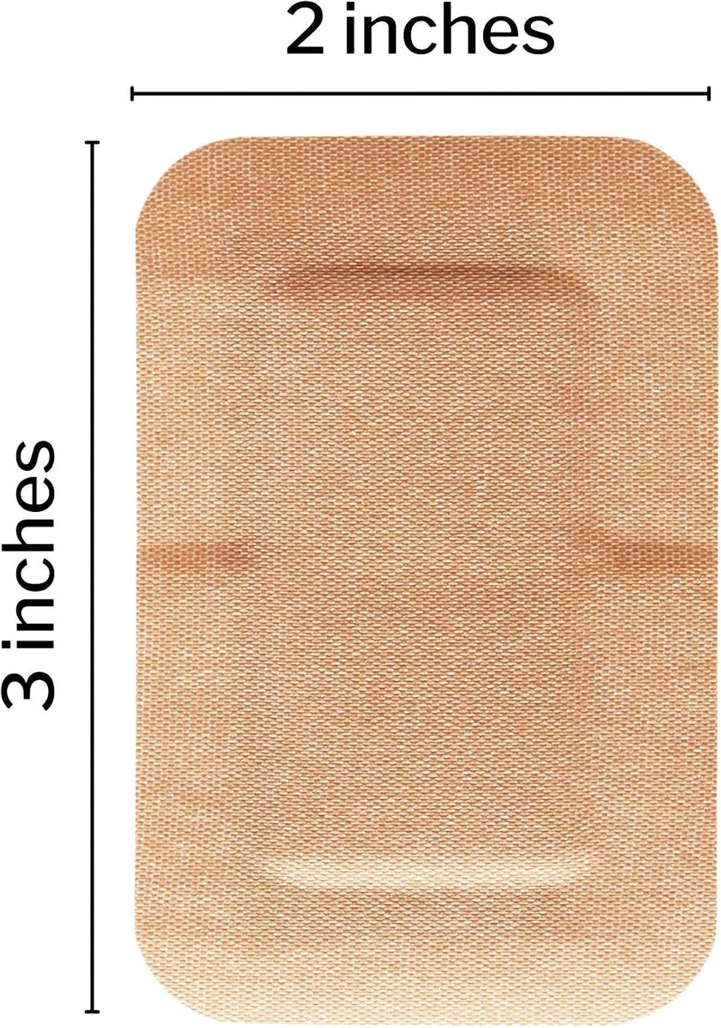 McKesson Adhesive Bandages, Sterile, Fabric Patch, 2 in x 3 in, 50 Count, 24 Packs, 1200 Total