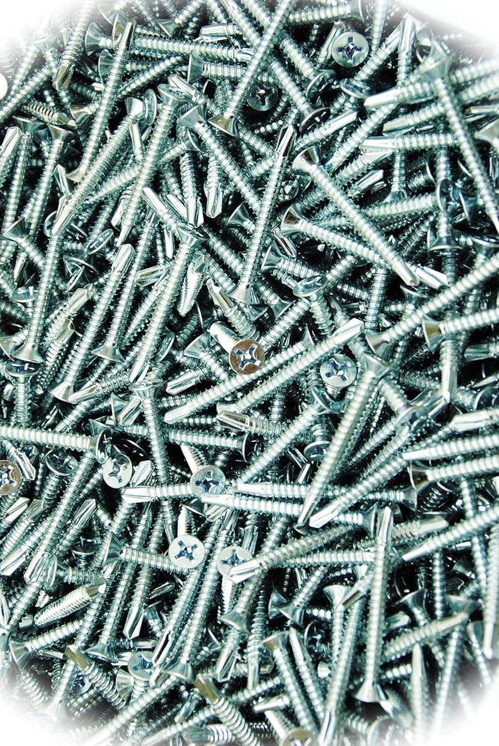 New Pack of (350) Phillips Flat Head 12 x 2' Self-Drilling Screws Tek Zinc #3 Point Multi-Purpose Comprehensive Hardware Fastener Assortment Kit MoPNEM02557