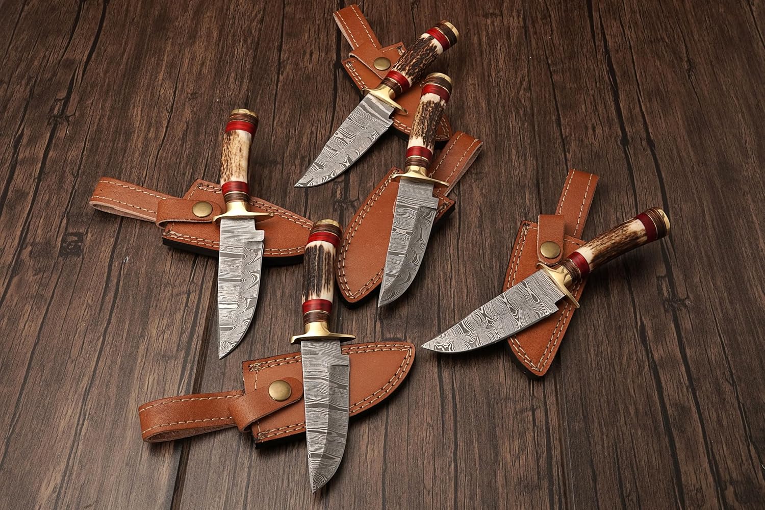 Set of 10 Handmade Personalized Damascus Knife set for Groomsmen gifts | Groomsman Gifts for Wedding, Groomsmen Proposal Gifts