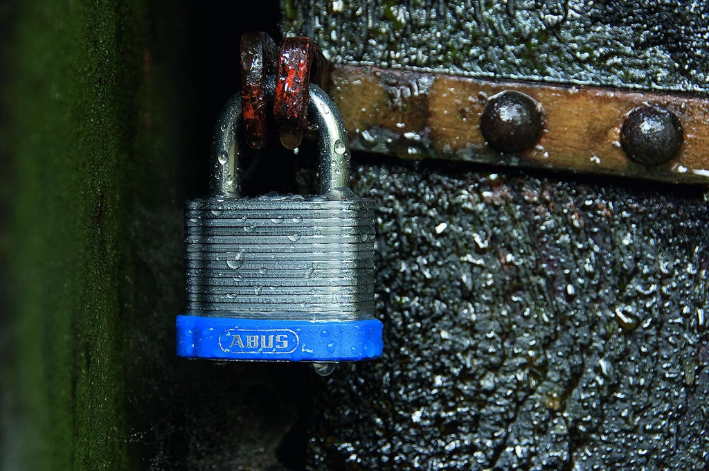 ABUS 41/40 Laminated Steel Safety Padlock Black Bumper Keyed Alike, Pack of 6