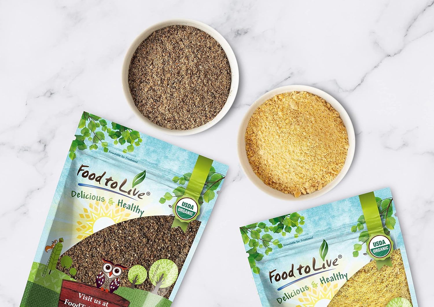 Organic Omega Power Flax and Chia Seeds Blend, 16 Pounds — Cold-Milled from Whole Raw Chia and Flax Seeds, Non-GMO, Vegan, Kosher, Bulk. Rich in Omega 3 Fatty Acids. Perfect for Smoothies and Shakes