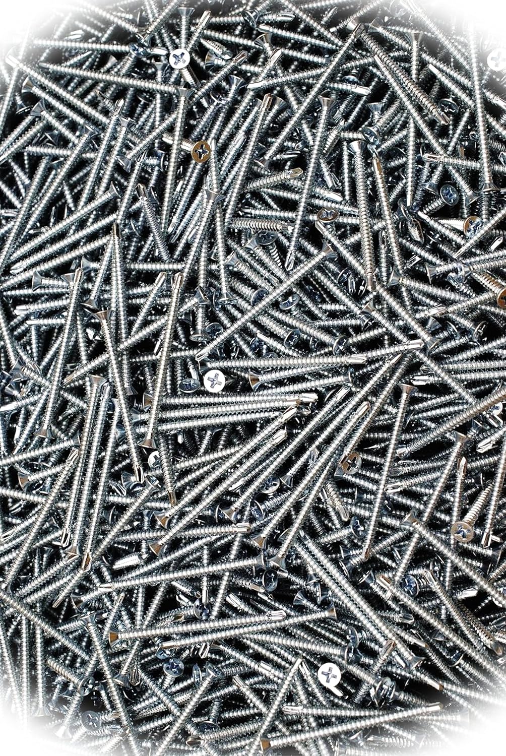 New Pack of (600) Phillips Flat Head 6 x 2 Self-Drilling Tek Screw #6 x 2' Zinc Plated Multi-Purpose Comprehensive Hardware Fastener Assortment Kit MoPNEM02884