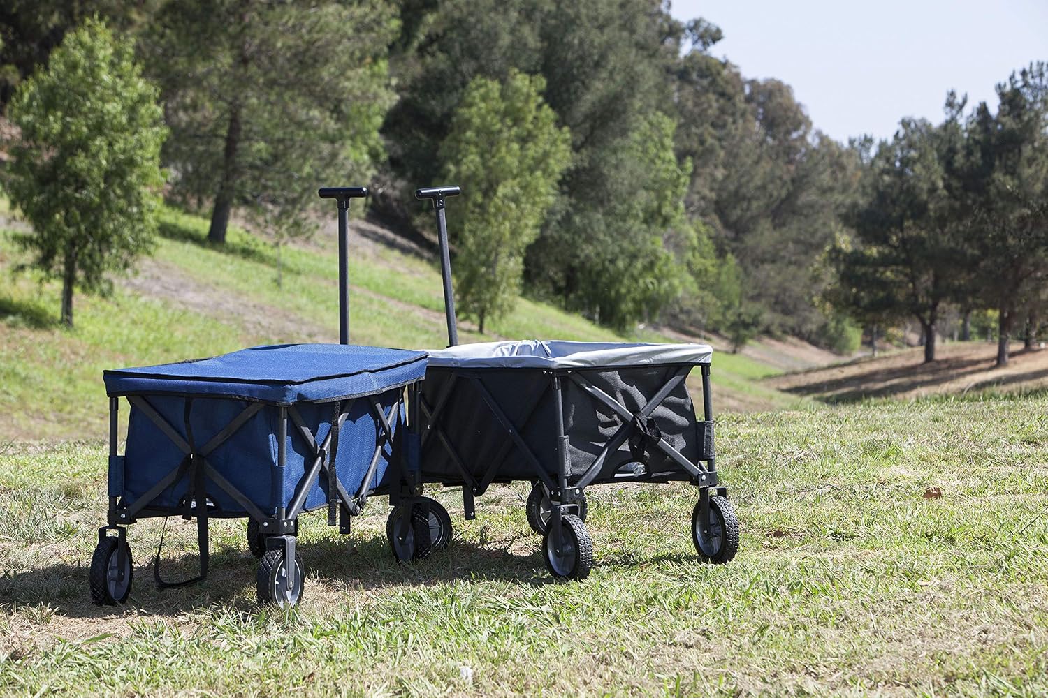 PICNIC TIME Brand Adventure Wagon Elite Folding Wagon With Table Top Lid & Soft Cooler Liner