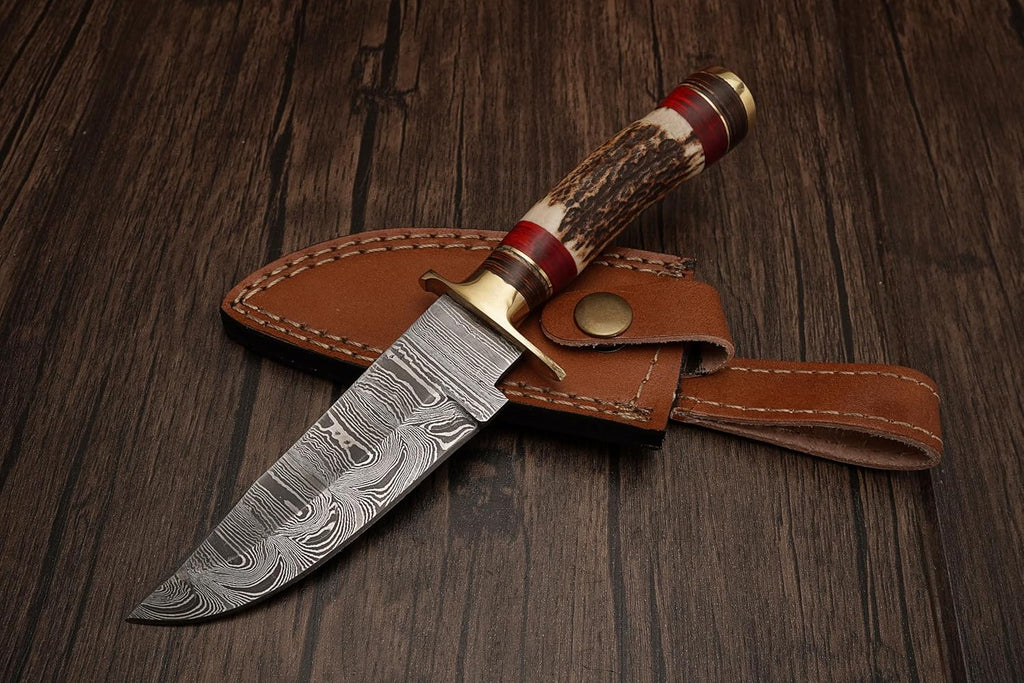 Set of 6 Handmade Personalized Damascus Knives for Groomsmen | Wedding and Proposal Gifts
