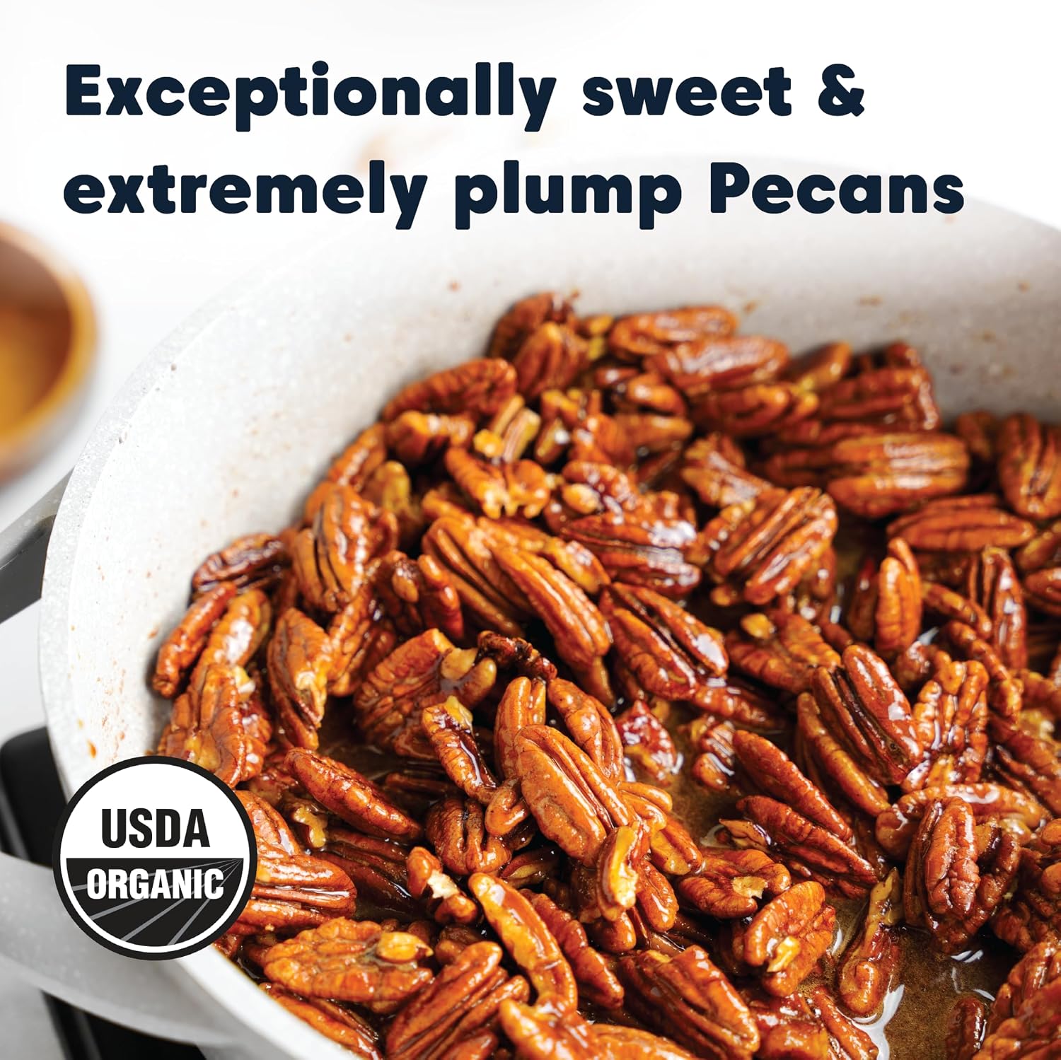 Wilderness Poets, Fancy Mammoth Pecan Halves - Organic, Raw, Large Halves, Sweet and Buttery. Bulk Size, No Salt, Shelled. 4 Pound (Pack of 5)