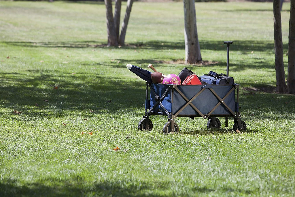 PICNIC TIME Brand Adventure Wagon Elite Folding Wagon With Table Top Lid & Soft Cooler Liner