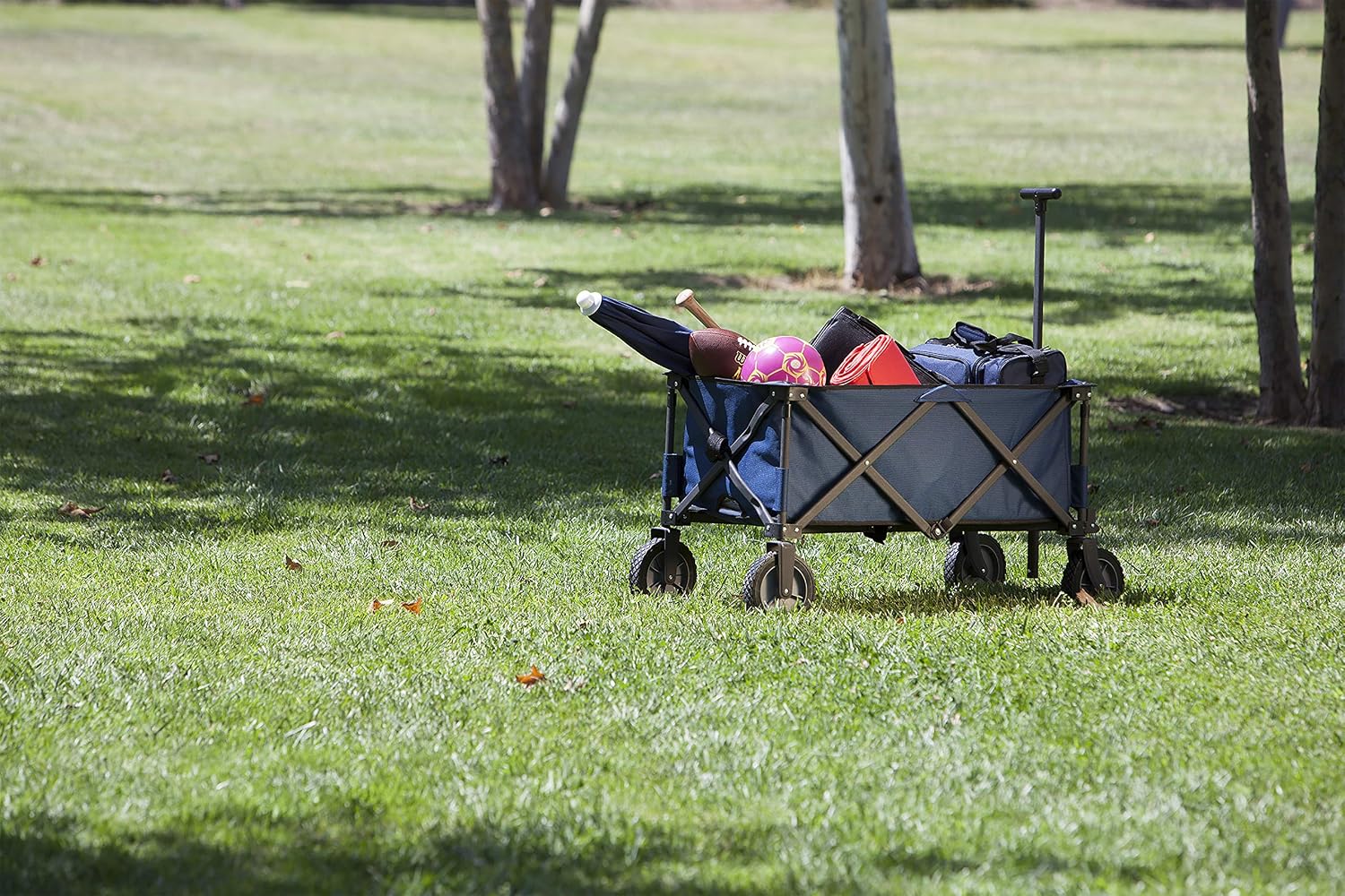 PICNIC TIME Brand Adventure Wagon Elite Folding Wagon With Table Top Lid & Soft Cooler Liner