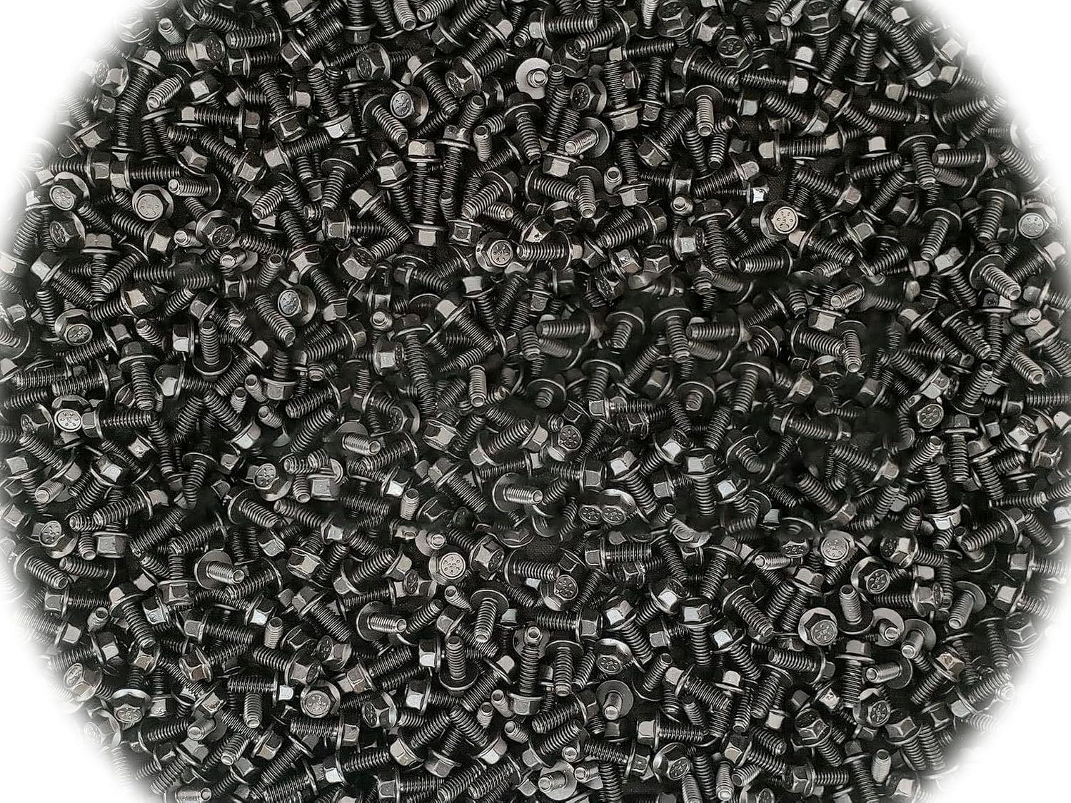 (Qty 500pcs) 1/4-20x5/8 Grade 8 Flange Bolts 1/4x20x5/8 Flare Screws .25 x .625 Multi-Purpose Comprehensive Hardware Fastener Assortment Kit Cit01756Riv