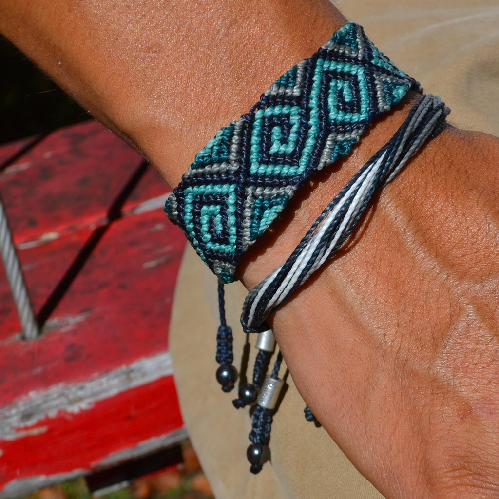 Macrame & Surfer Bracelets in Link Category with Multiple Colors