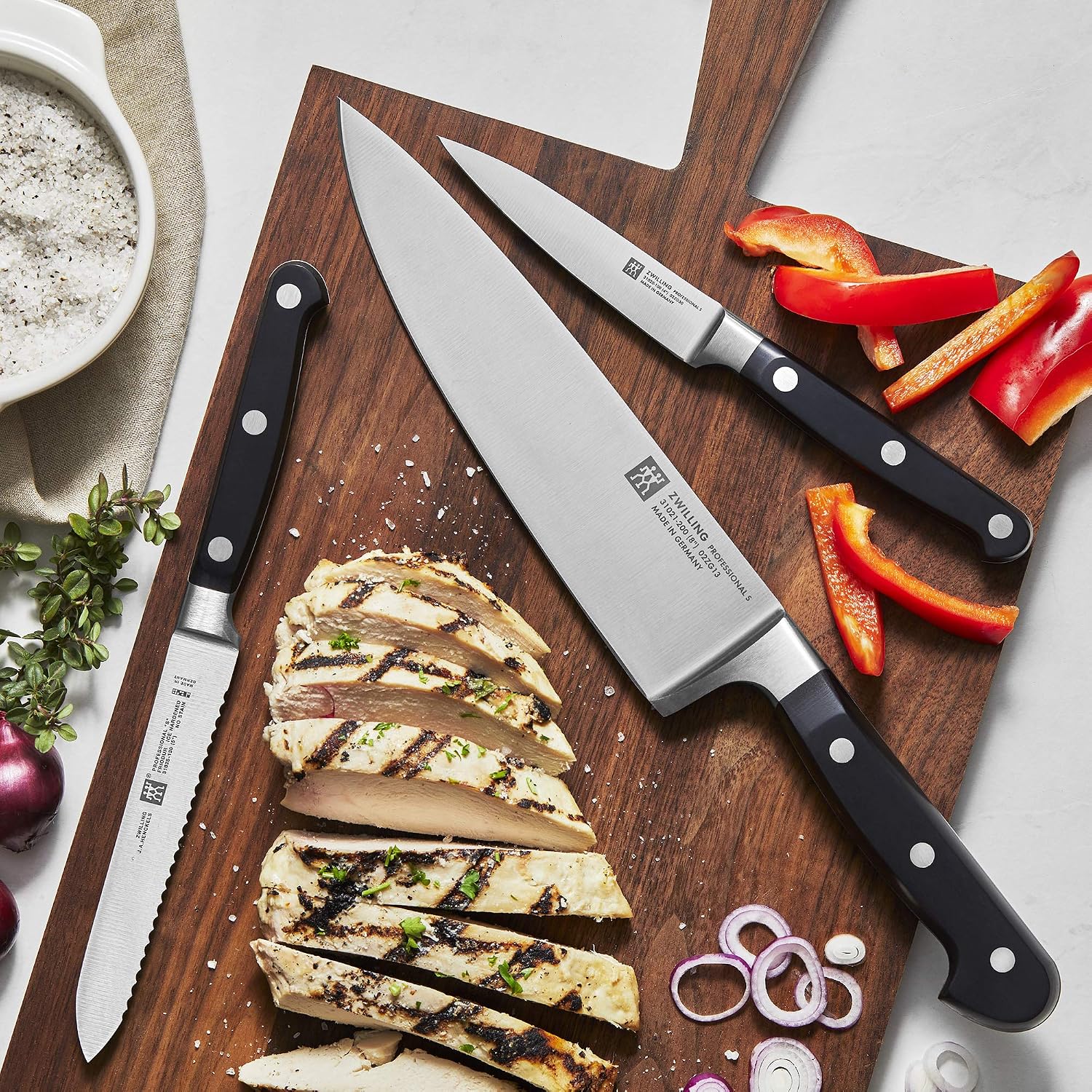 ZWILLING Professional S 7-Piece Razor-Sharp German Block Knife Set, Made in Company-Owned German Factory with Special Formula Steel perfected for almost 300 Years, Dishwasher Safe