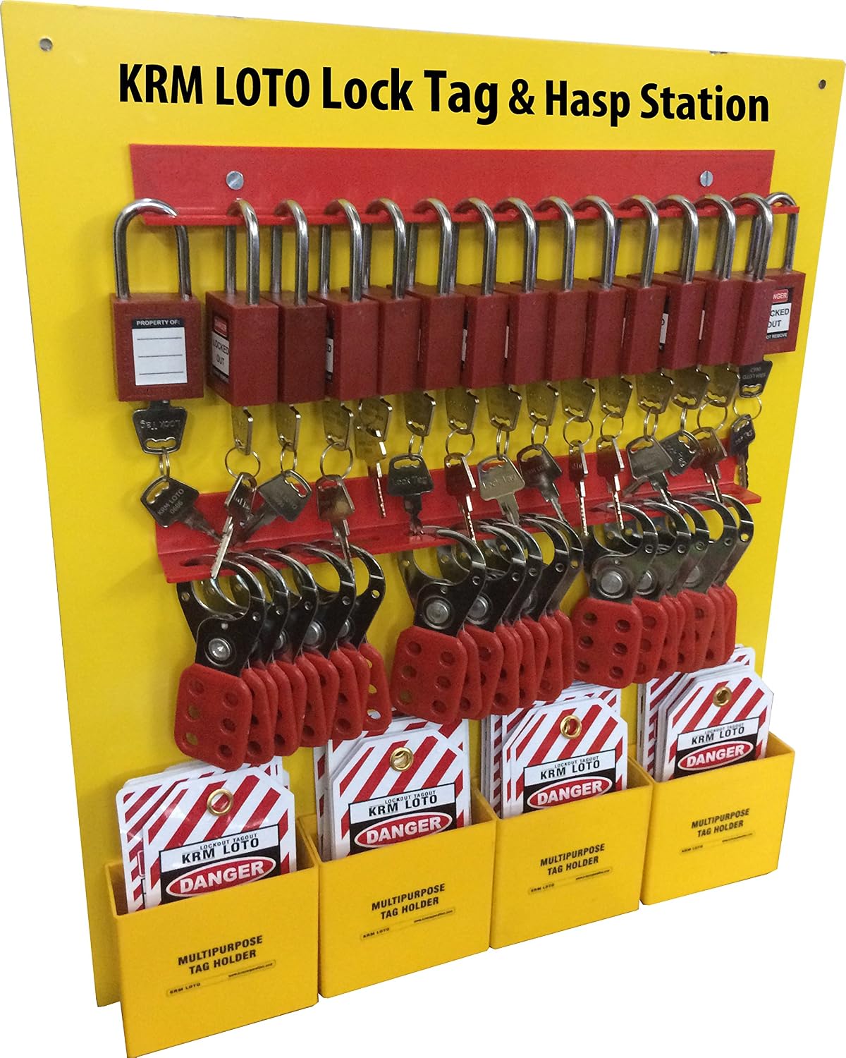 LOTO Lock Tag & Hasp Center/Station with material