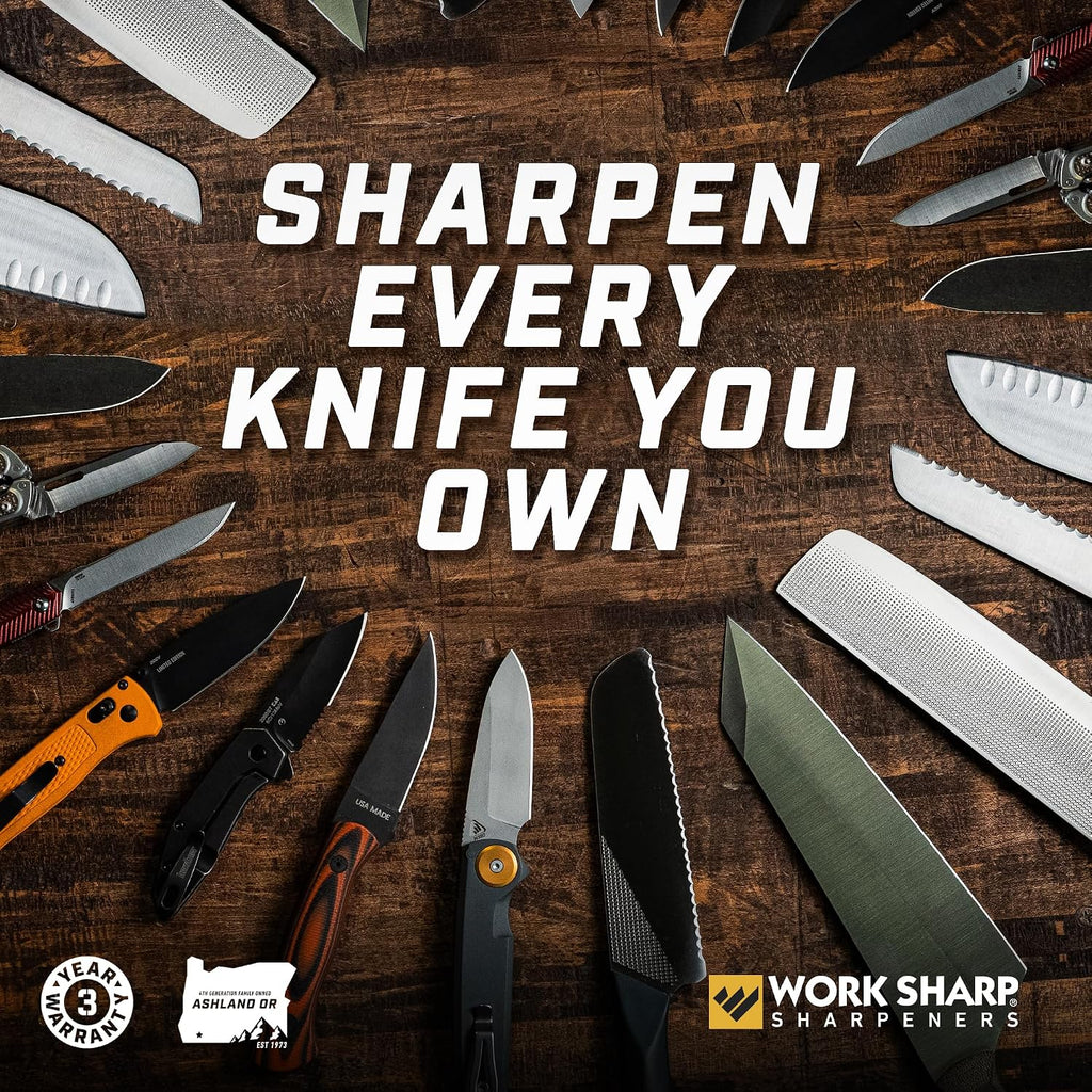 Work Sharp Ken Onion Knife Sharpener Tool - Adjustable Knife Sharpening System - For Knives, Scissors, Serrated Blades, & Tools