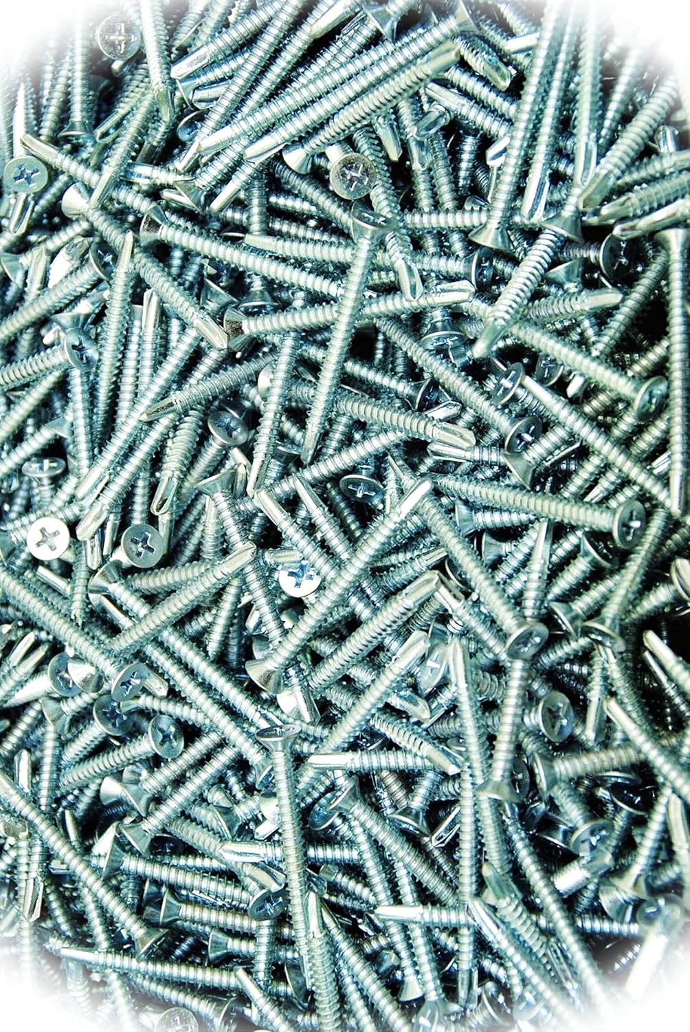 New Pack of (500) Phillips Flat Head 10 x 2' Self-Drilling Screws Tek Zinc #3 Point Multi-Purpose Comprehensive Hardware Fastener Assortment Kit MoPNEM03184