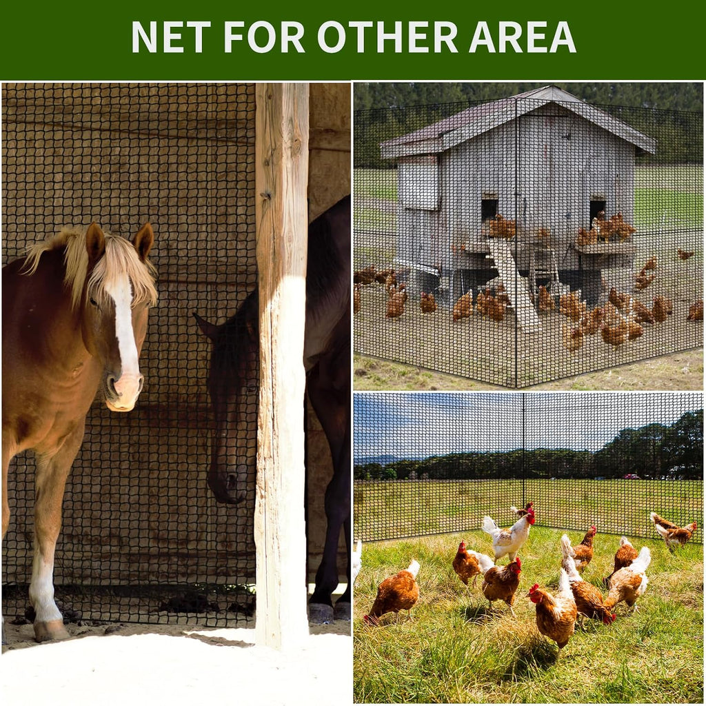 NQB Golf Practice Net with Steel Hanging Kit & Nylon Rope, 10x30FT Hitting Net for Golf, Baseball, Hockey, Soccer, LAX and More Sports Net for Backyard Driving or Indoor Garage