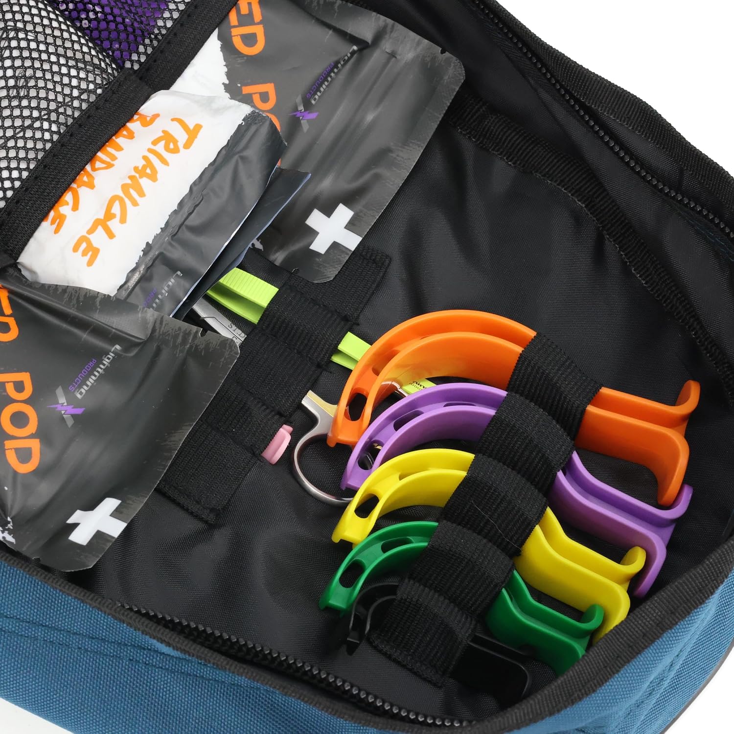 Lightning X First Responder EMT/EMS Backpack Stocked First Aid Supplies Kit B (Navy Blue)