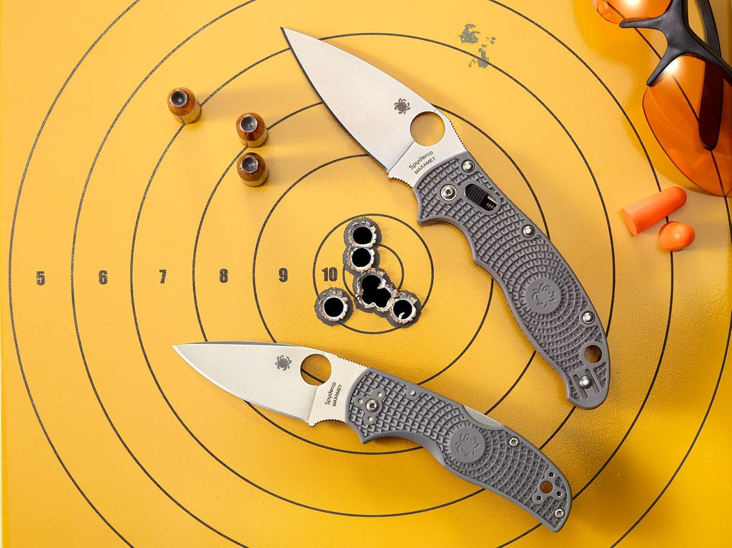 Spyderco Manix 2 Lightweight Folding Pocket Knife with 3.3' CTS BD1N Steel Blade and FRCP Handle - EDC Knife for Men and Women, Perfect for Hunting, Tactical, Camping - PlainEdge - C101PBBK2