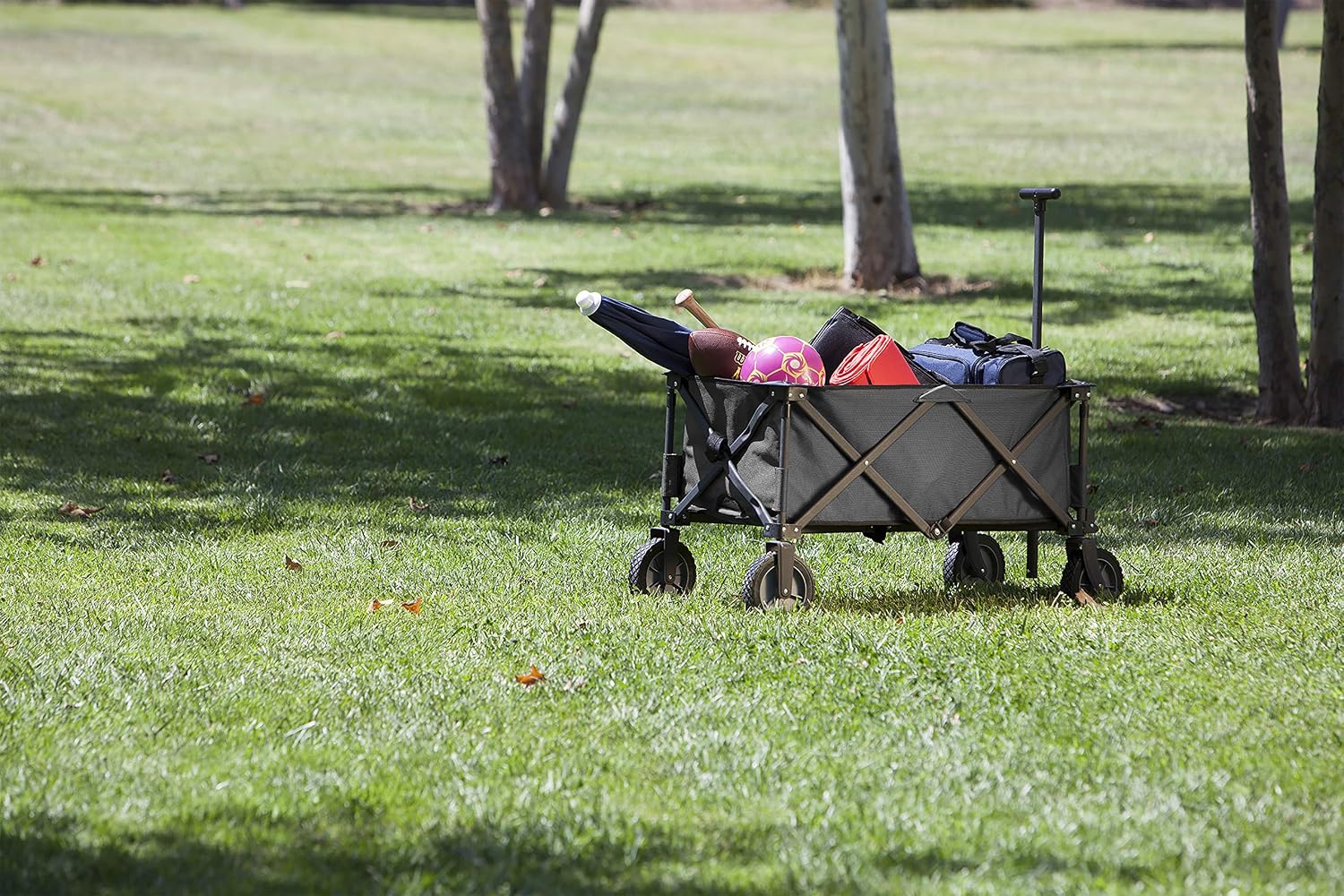 PICNIC TIME Brand Adventure Wagon Elite Folding Wagon With Table Top Lid & Soft Cooler Liner