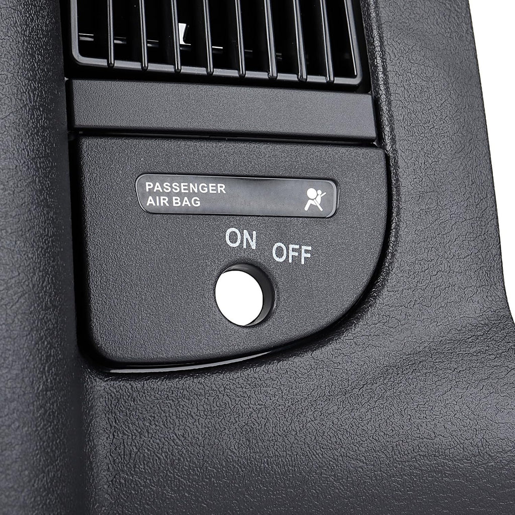 Dash Center Radio Bezel Trim Panel Compatible for 2002-2005 Dodge Ram 1500, 2003-2005 Ram 2500 3500 Replacement Dash Cover Kit w/Mounting Screw Dashboard Radio Surround Interior Black