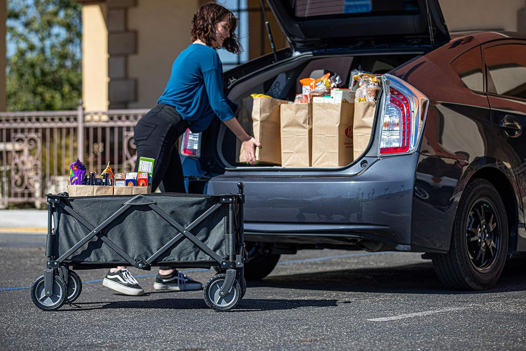 PICNIC TIME Brand Adventure Wagon Elite Folding Wagon With Table Top Lid & Soft Cooler Liner