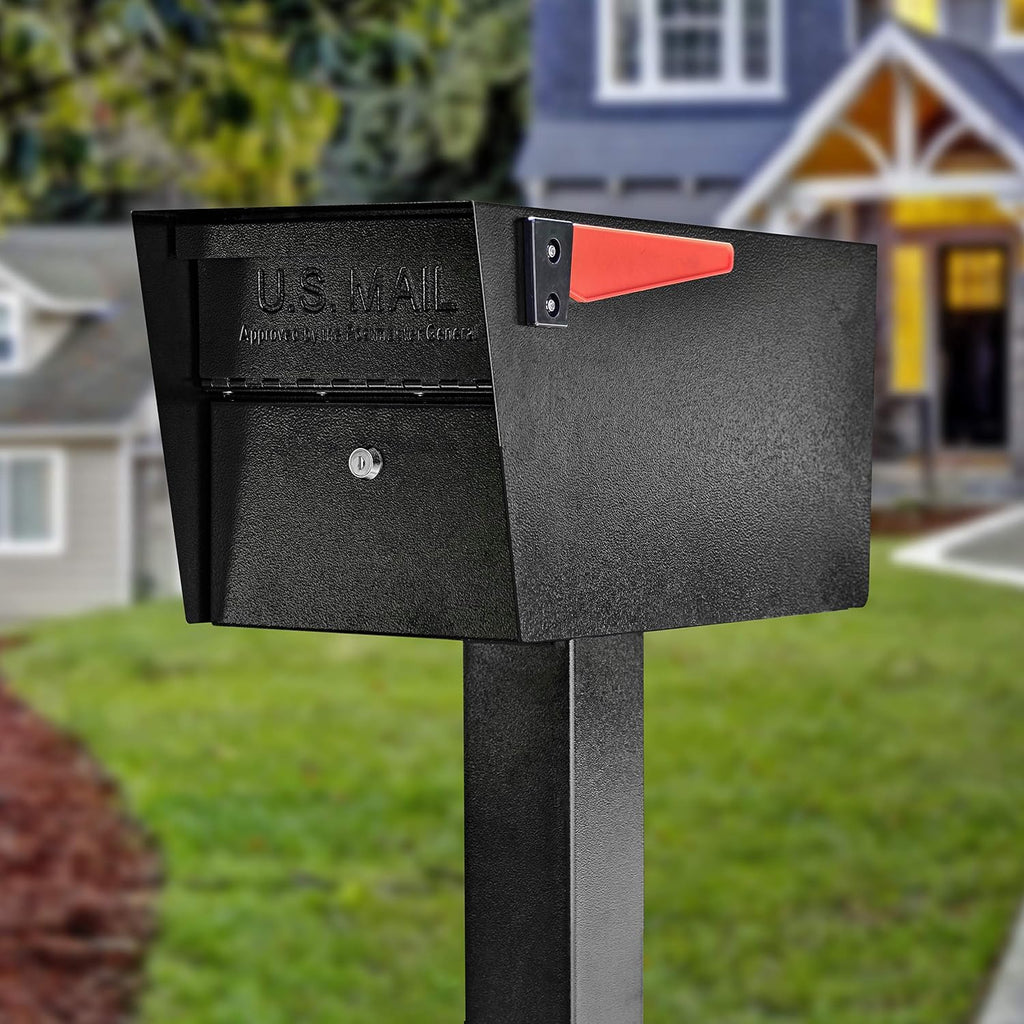 Mail Boss Locking Security Mailboxes Bundle | Metro + Curbside, Black, Large