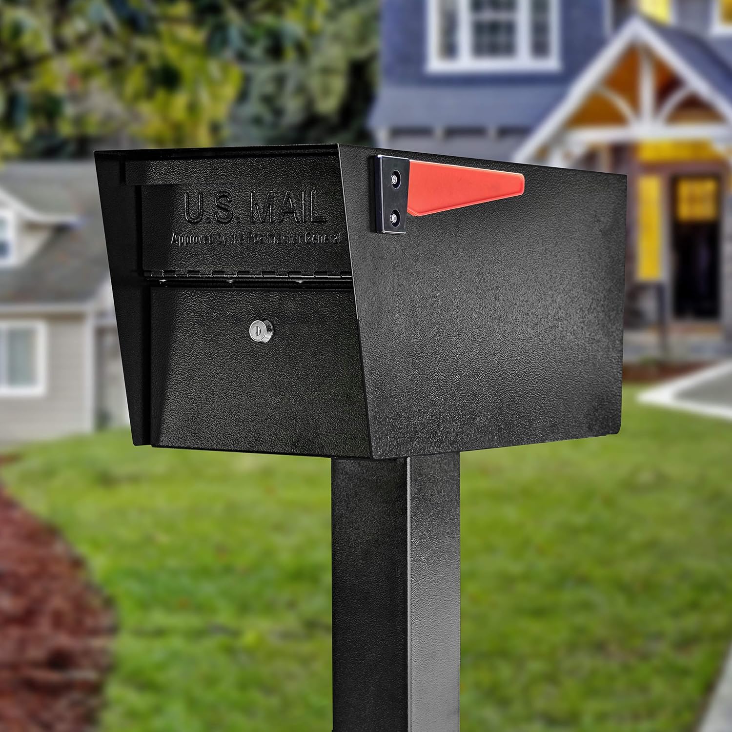 Mail Boss Locking Security Mailboxes Bundle | Metro + Curbside, Black, Large