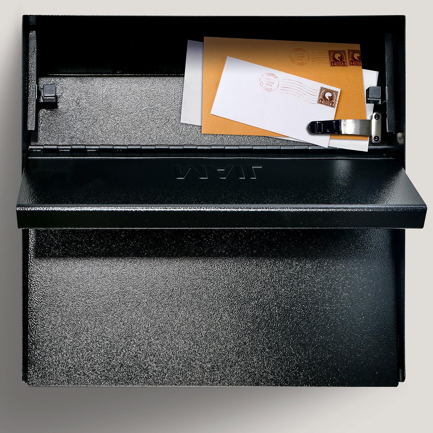 Mail Boss 7162 Metro, Black High Capacity Wall Mounted Locking Security Mailbox,Medium