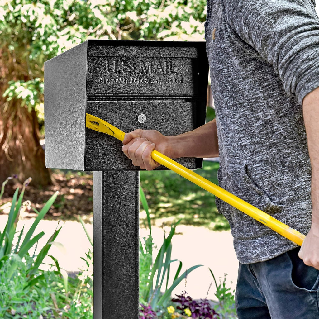 Mail Boss Locking Security Mailboxes Bundle | Metro + Curbside, Black, Large